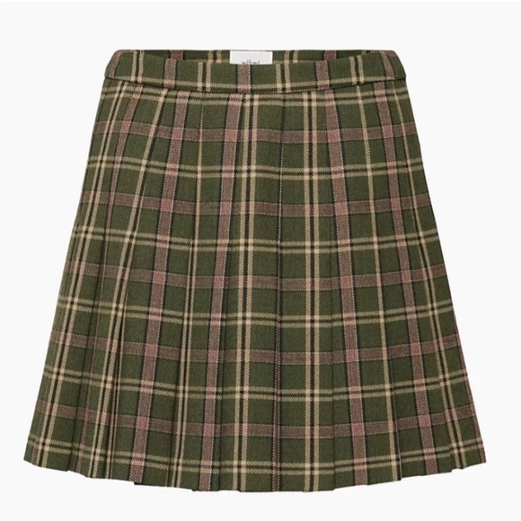 Aritzia Dresses & Skirts - BNWT Aritzia Wilfred Juliet Plaid High Rise Mini Formal Casual Pleated Skirt Sz2
